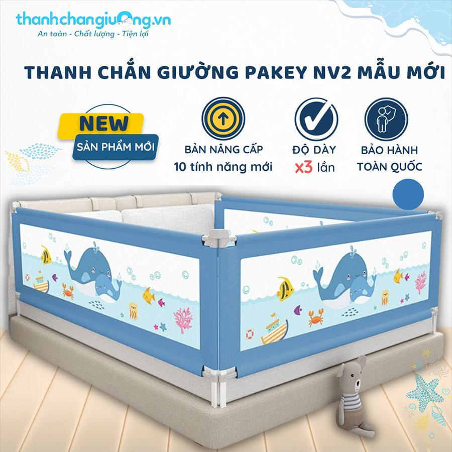 Review chi tiết thanh chắn giường loại nào tốt? 6 Thanh chắn giường Pakey NV2 có giá thành khá rẻ, phù hợp với điều kiện tài chính của nhiều gia đình